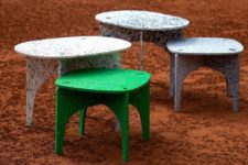 01 This furniture series is made using recycled plastic bottles, which makes it super green