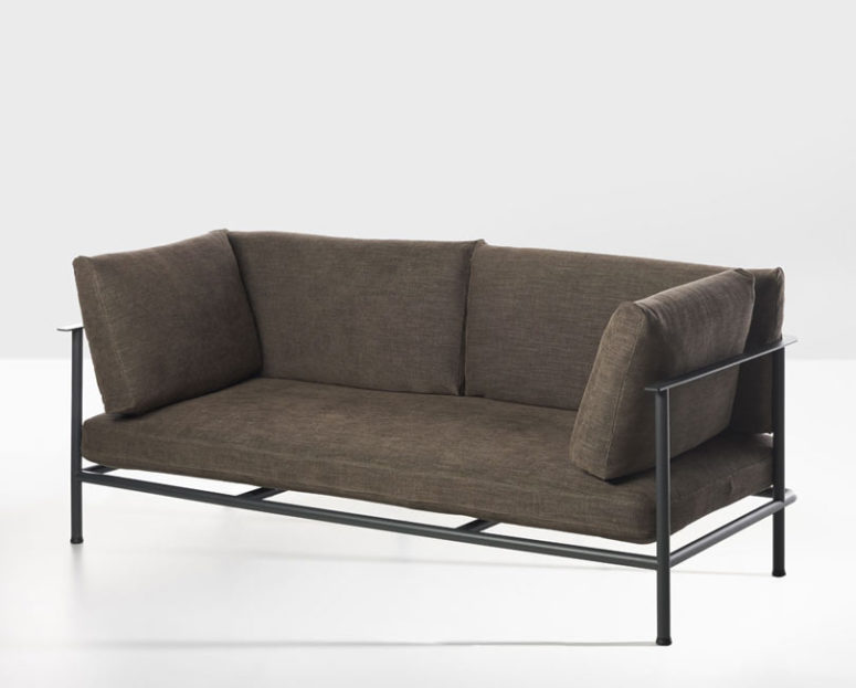 Stylish And Modern Outdoor Furniture Collection Digsdigs Elodie Is A Comfortable Modern Sofa Which Comprises Metal Frame And Some Soft Cushions