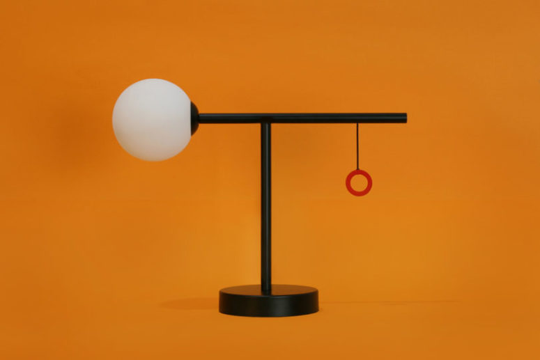eye catchy table lamp design Colorful switches are great to accent these table lamps