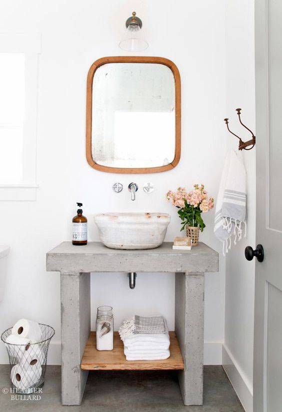 a concrete vanity is a cool and unexpected idea for a modern bathroom, it's a simple way to refresh it a concrete vanity is a cool and unexpected idea for a modern bathroom, it's a simple way to refresh it