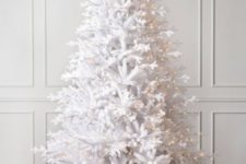 12 a white Christmas tree decorated with lights is a beautiful and non-typical idea