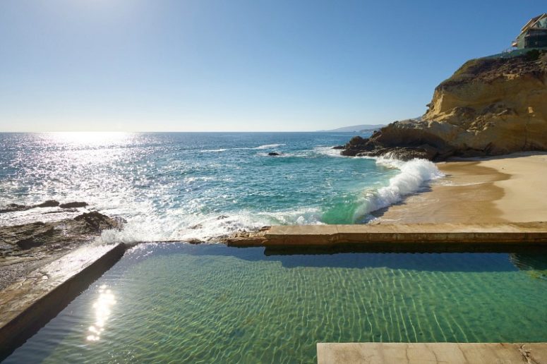 infinity pool on a cliff And a pool constructed by the owners to feel always by the sea