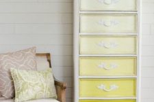 16 a tall vintage dresser in ombre yellow is a beautiful way to renovate and modernize your old furniture piece