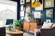 17 a gallery wall is often a bold and colorful centerpiece idea for an eclectic space, besides, it’s trendy