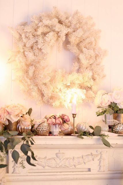 a pure white fake evergreen Christmas wreath will always work for any deccor, from vintage to modern