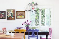 17 various shades of purple and pink eccho very well with each other uniting the space