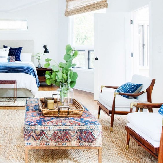 a vintage worn out ottoman is a gorgeous idea to add a character to your space