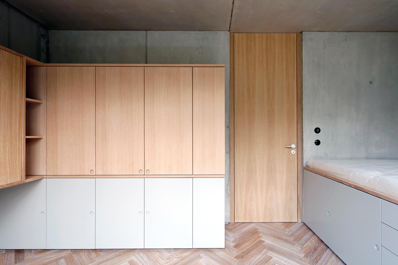 kitchen with practical hidden storage solution