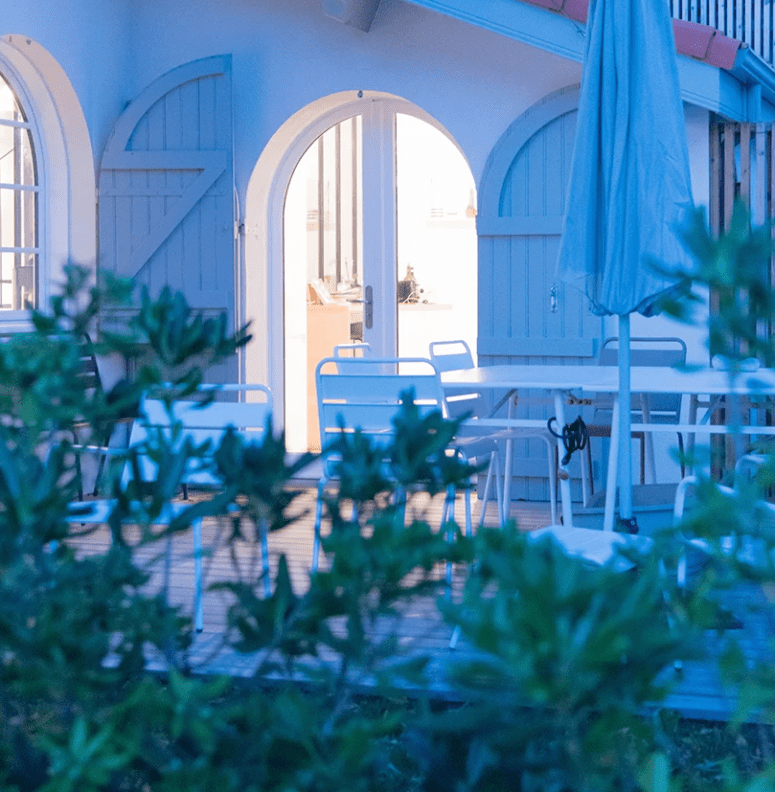 The terraces feature an outdoor dining space, too, to enjoy fresh air, breezes and meals
