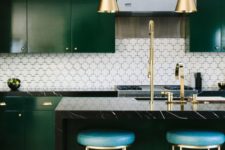 dark green kitchen design