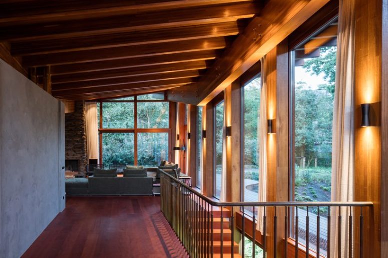 Extensive glazing everywhere allows amazing views in each space of the house