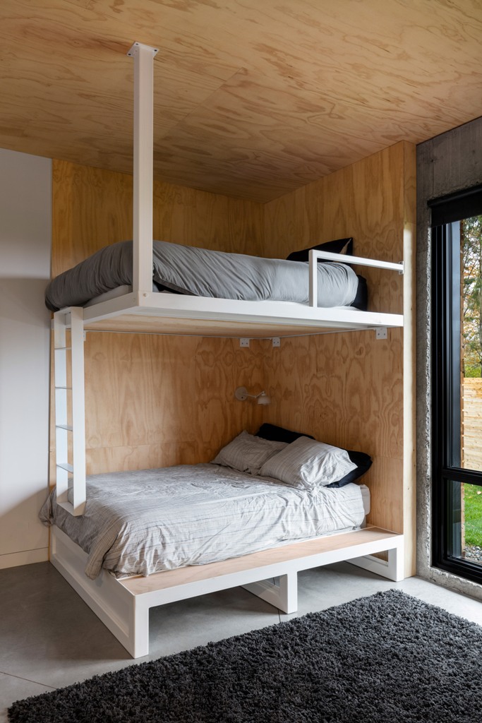 bunk beds are practical for holiday homes