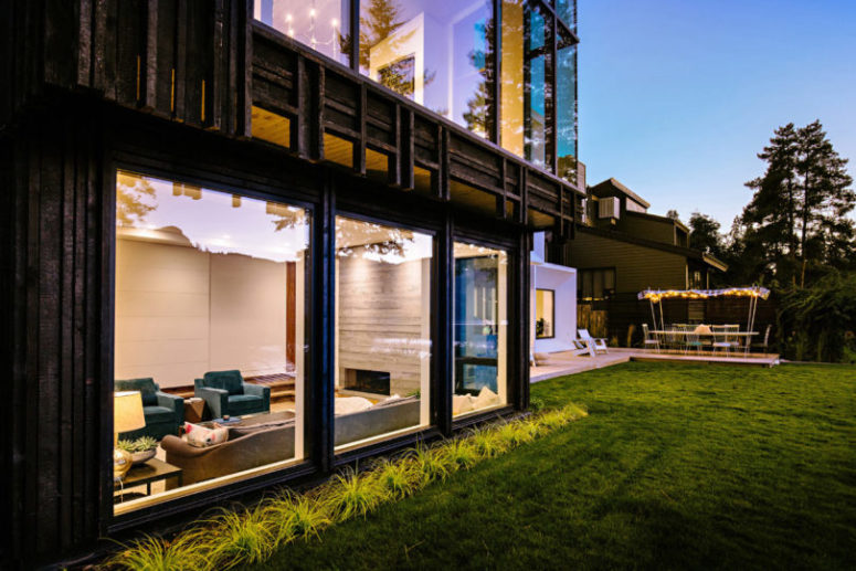Here's how the house looks at night