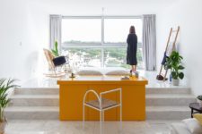 01 This unique studio apartment is a space between sculpture and architecture, it’s about experience of living and changing the space as you like