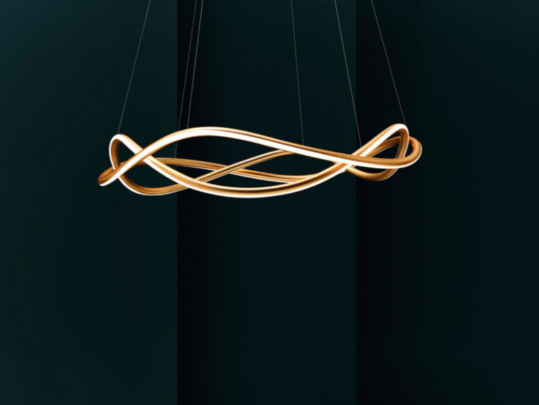 The light is emitted from thin tubes, it's an innovative tubing technology