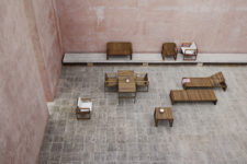 a cubism-inspired outdoor furniture collection