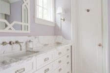 05 a white and lavender bathroom is a soft and calming space with a slight vintage feel