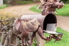 06 a metal dragon mailbox is a gorgeous idea for geeks, fantasty fans and many others – it won’t be unnoticed