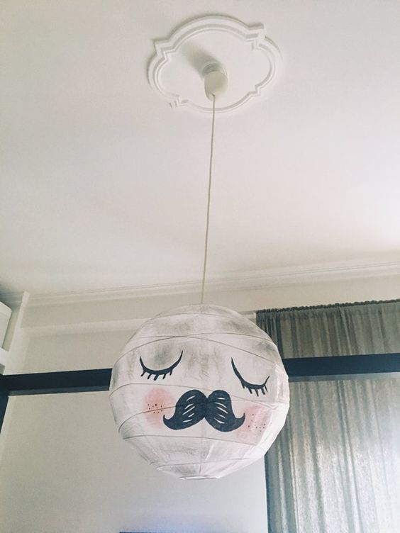 customize a Regolit lampshade for a kids' space with a fun face, your kids will love it