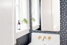 07 cute polka dot wallpaper will easily spruce up your bathroom or powder room
