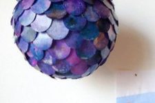 11 a colorful fishcale pendant lamp made of an IKEA Regolit lampshade looks just breathtaking