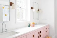 11 repaint your double vanity to cange its look – changing the whole piece isn’t necessary sometimes