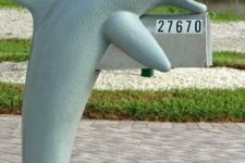 14 if it’s a coastal home, why not consider having a dolphin holding your mailbox, it’s fun and hints on the location