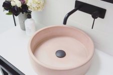 17 a blush sink will complete a girlish bathroom or add a soft touch to a neutral one