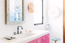 17 a bright pink vanity is a fun and whimsy idea for a girlish bathroom, love this passionate color
