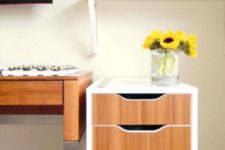 20 an IKEA Alex unit may be spruced up with wood contact paper to look cooler and cozier