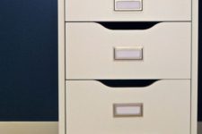 22 adding bookplates to an Alex drawer unit will give you a simple and comfy filing system