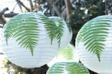 26 customize your outdoor space hanging such Regolit lampshades decorated with real fern leaves