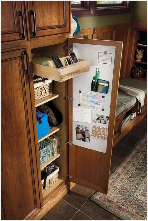 Hidden charging station cabinets for kitchens