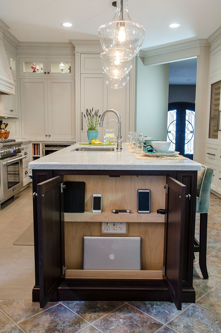 25 Functional Kitchen Charging Stations - DigsDigs