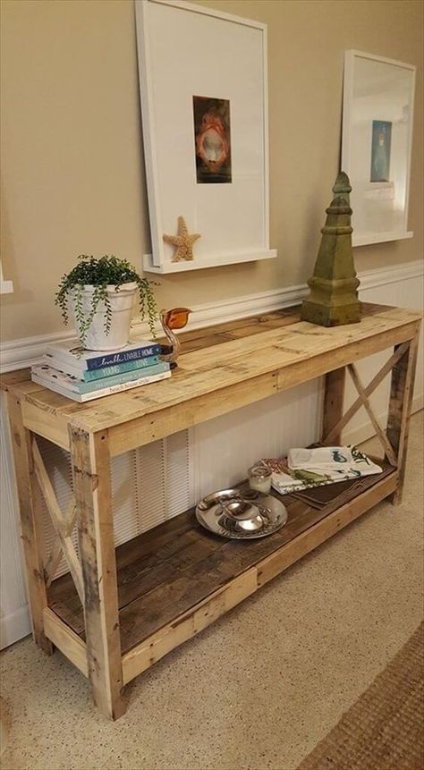 25 Pallet Console Tables For Entryways