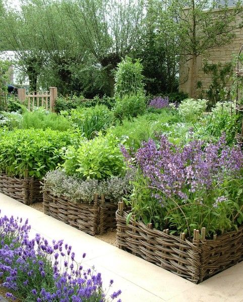 basket garden bed edging will instantly bring a cozy rustic feel to your space