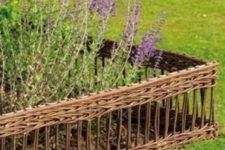 26 chic and delicate woven basket garden bed edging for a subtle rustic look