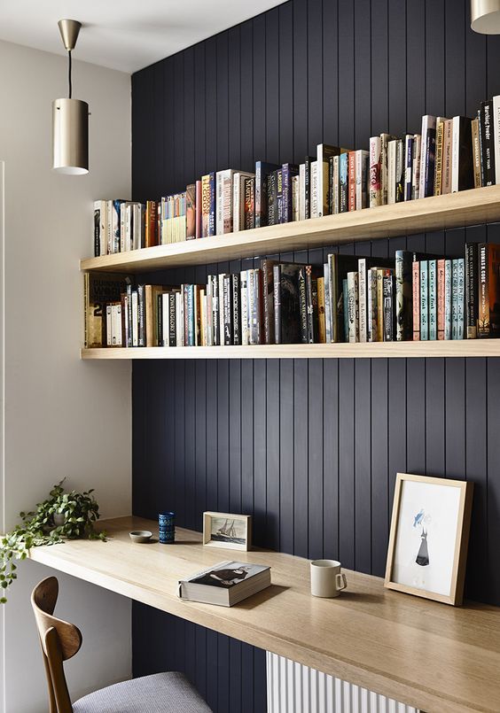 25 Home Office Shelving Ideas For Smarter Organization - DigsDigs