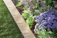 18 simple stone borders are a nice and very laconic idea for a contemporary garden, you may go for raised or usual garden beds