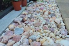 30 seashell garden edging is ideal for a beachside or seaside garden, it’s an easy idea to rock