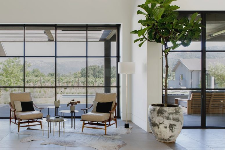 Many walls are glazed to get the best of the views and fill the interiors with natural light as much as possible Many walls are glazed to get the best of the views and fill the interiors with natural light as much as possible