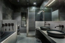 bathroom design with lots of concrete