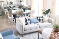 05 consider the layout and choose the furniture accordingly, if a sectional won’t fit, prefer a smaller sofa or loveseat