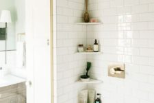 12 tiny corner shelves will literally save your life in a tiny shower space accommodating everything you need