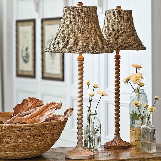 rattan table lamp shade