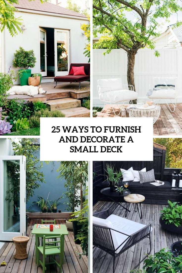 ways to furnish and decorate a small deck cover