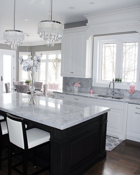 25 Trendy Contrasting Countertops For Your Kitchen DigsDigs
