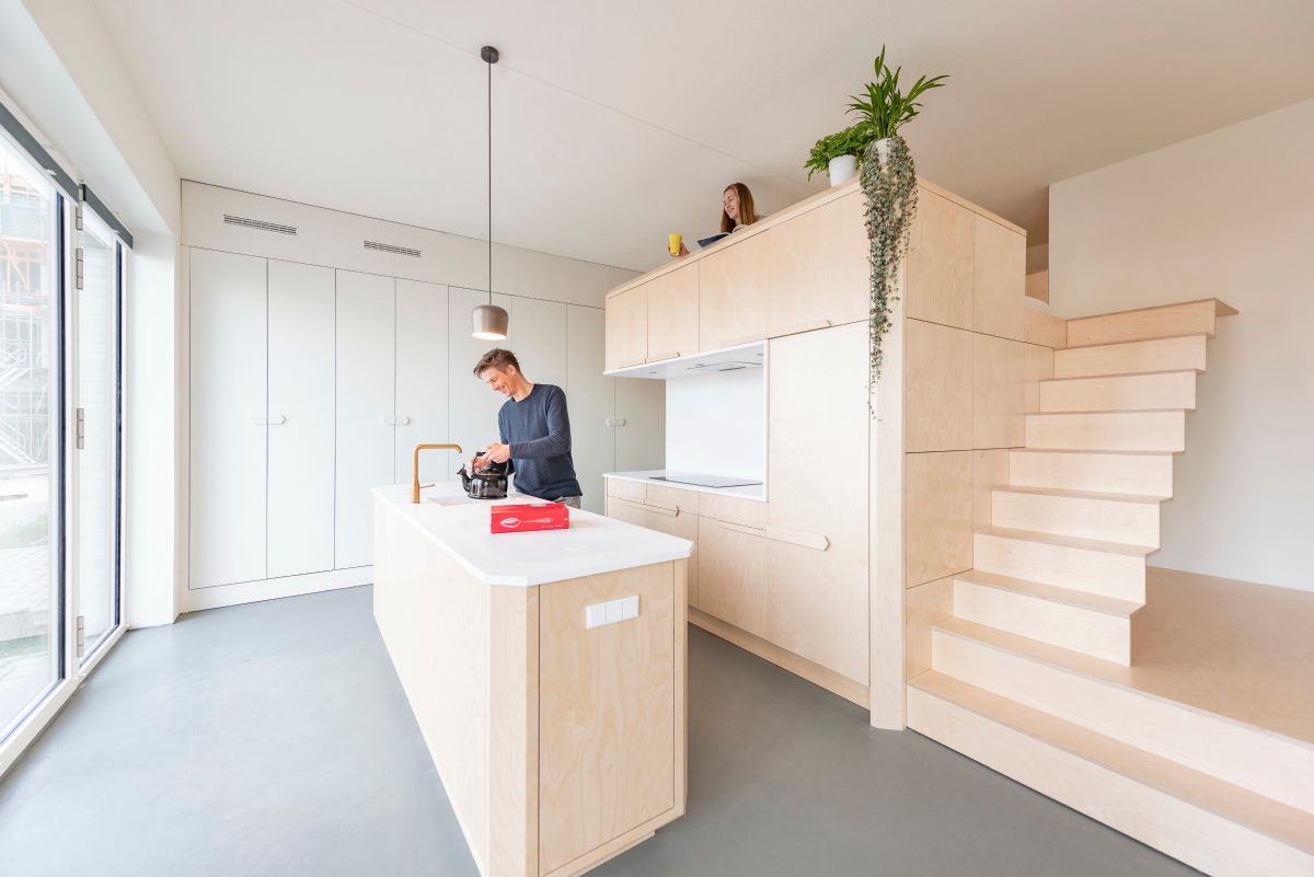 Small Amsterdam Loft With Built In Furniture Amsterdam Loft With Built In Furniture