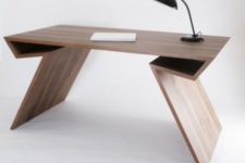 10 a sculptural desk feels mid-century modern yet looks rather contemporary plus features some storage niches