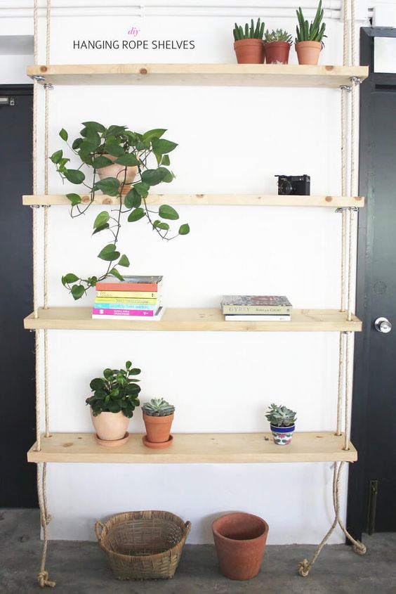 25 Hanging Shelves Ideas In Various Styles DigsDigs